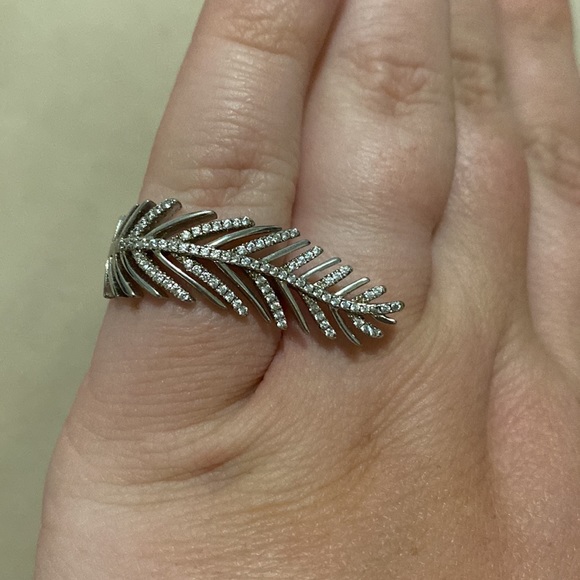 Sterling Silver Feather Ring - Picture 2 of 3